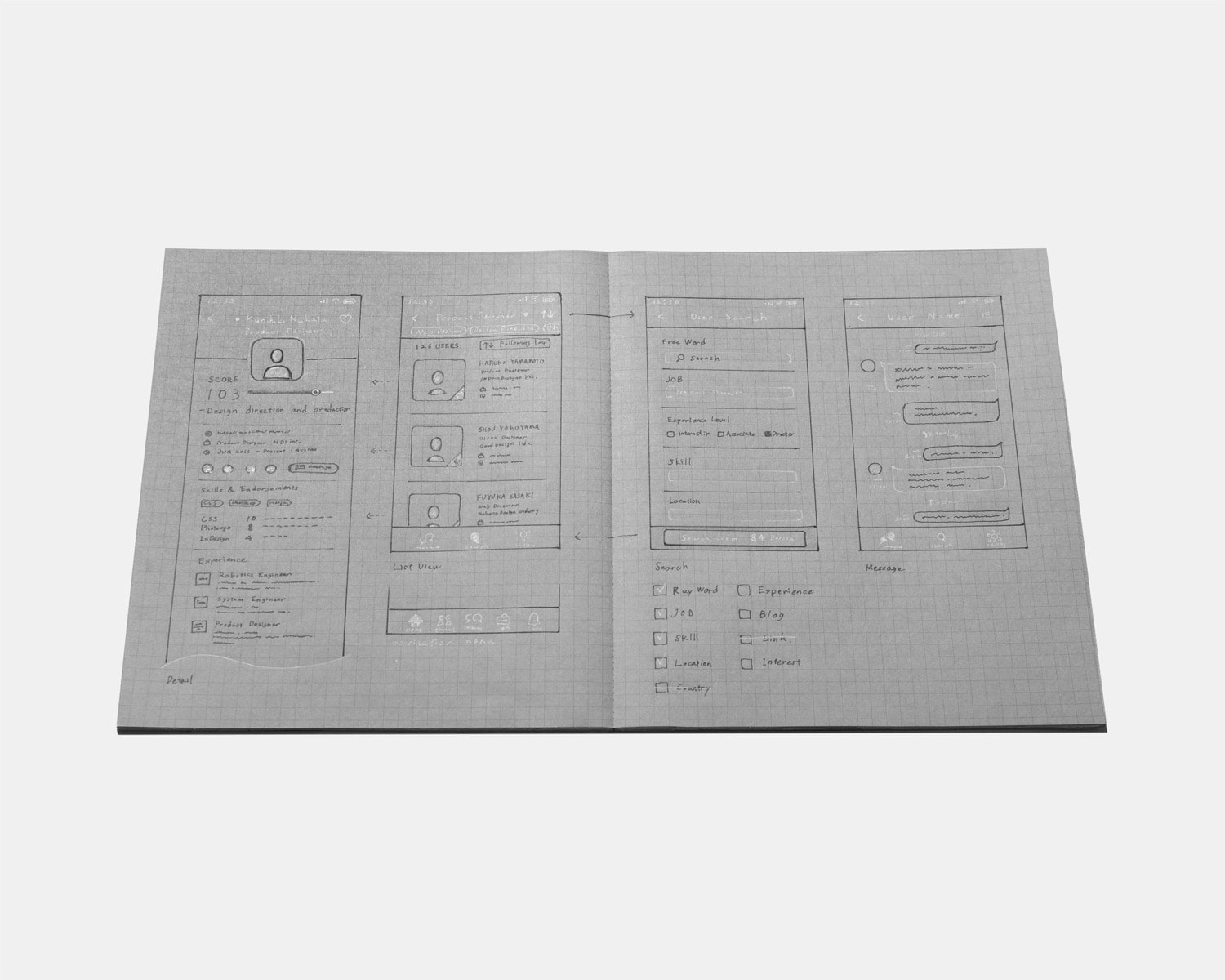 白と黒で書くノート