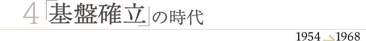 基盤確立の時代　1954?1968