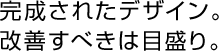 完成されたデザイン。改善すべきは目盛り。