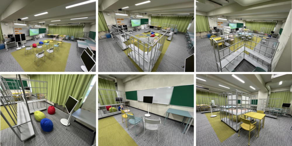 授業スタイルや学び方に合わせたレイアウト変更の様子