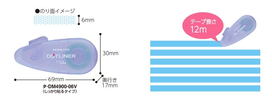 業界最小クラスの本体サイズでありながら、たっぷり使える12mのつめ替えタイプ