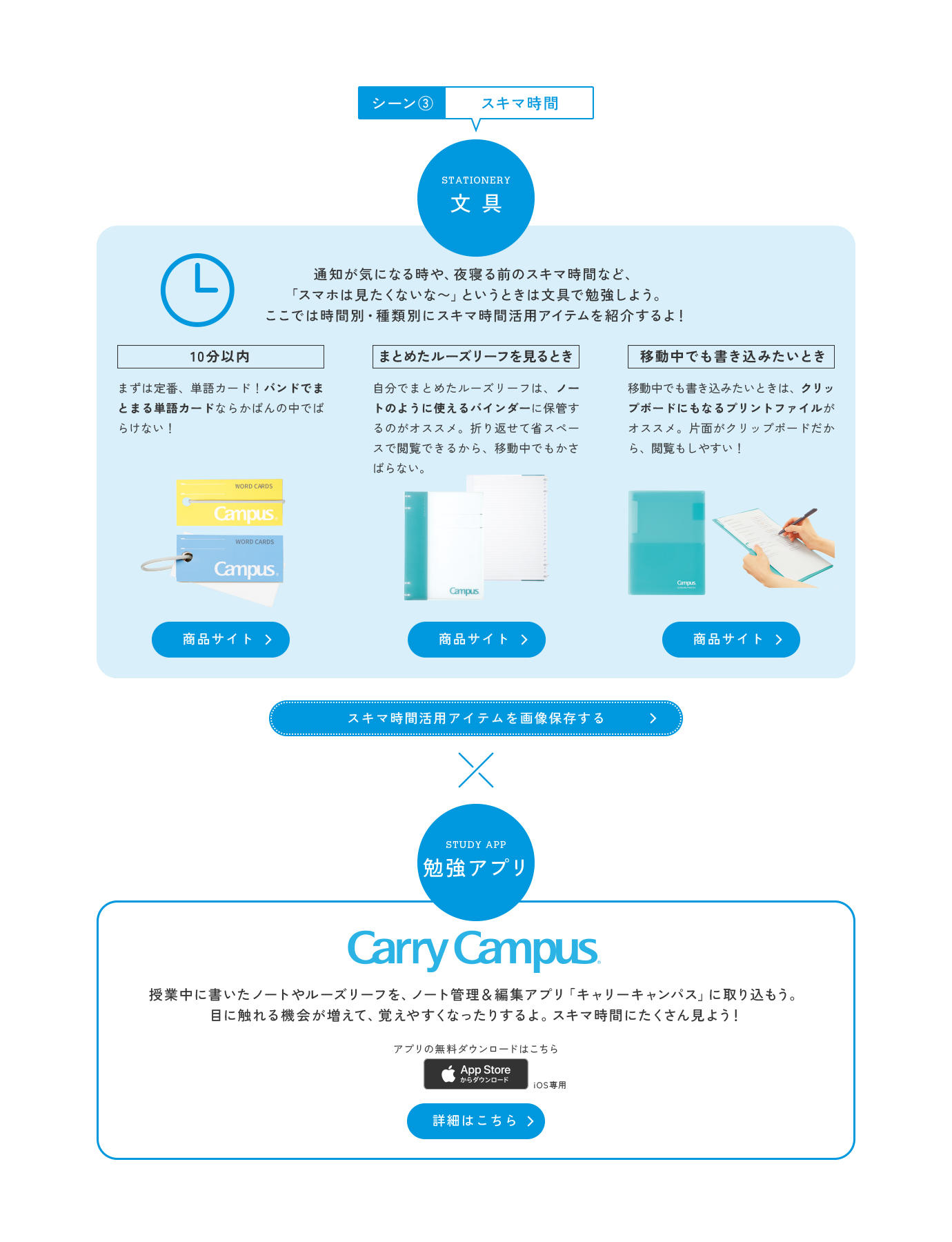 「文具×勉強アプリサイト」　イメージ