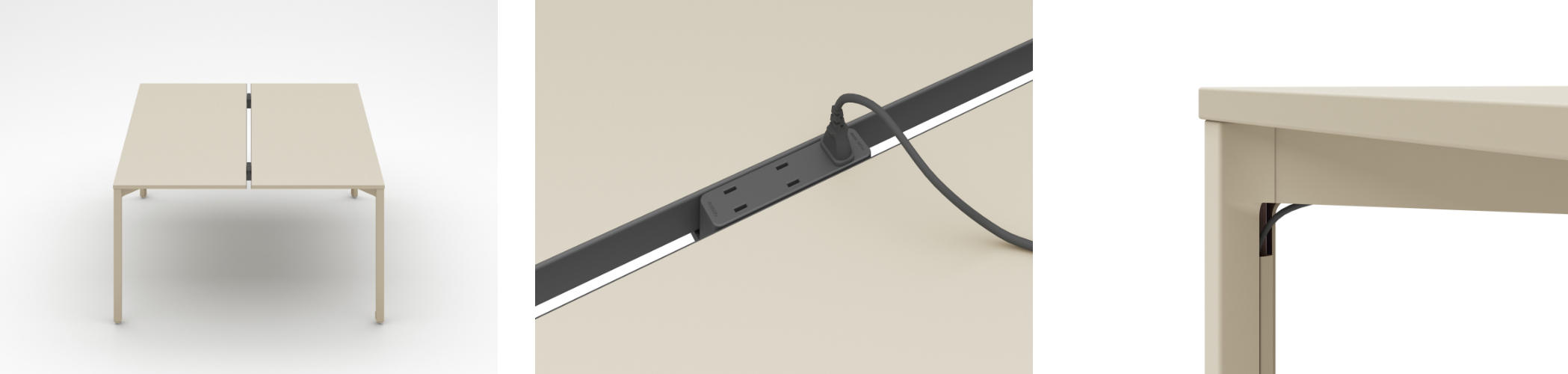 広く使える作業面に、ワークに必要な機能を標準装備