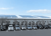 滋賀工場に設置されている太陽光パネル