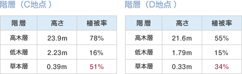 階層ごとの高さ