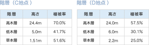 階層ごとの高さ