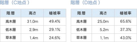 階層ごとの高さ