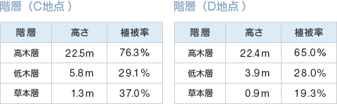 階層ごとの高さ